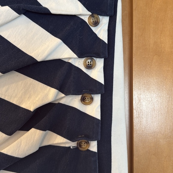 ⚓️ Eva Mendes for New York & Co striped wrap pencil retro pin up skirt size 12 - Picture 4 of 10